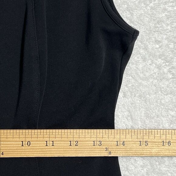Josh Goot Little Black Dress Women's L Sheath Italian Fabric Stretchy Raw Hem - Picture 7 of 14